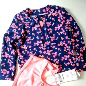 BNWT Carters 2 pc Floral Swim